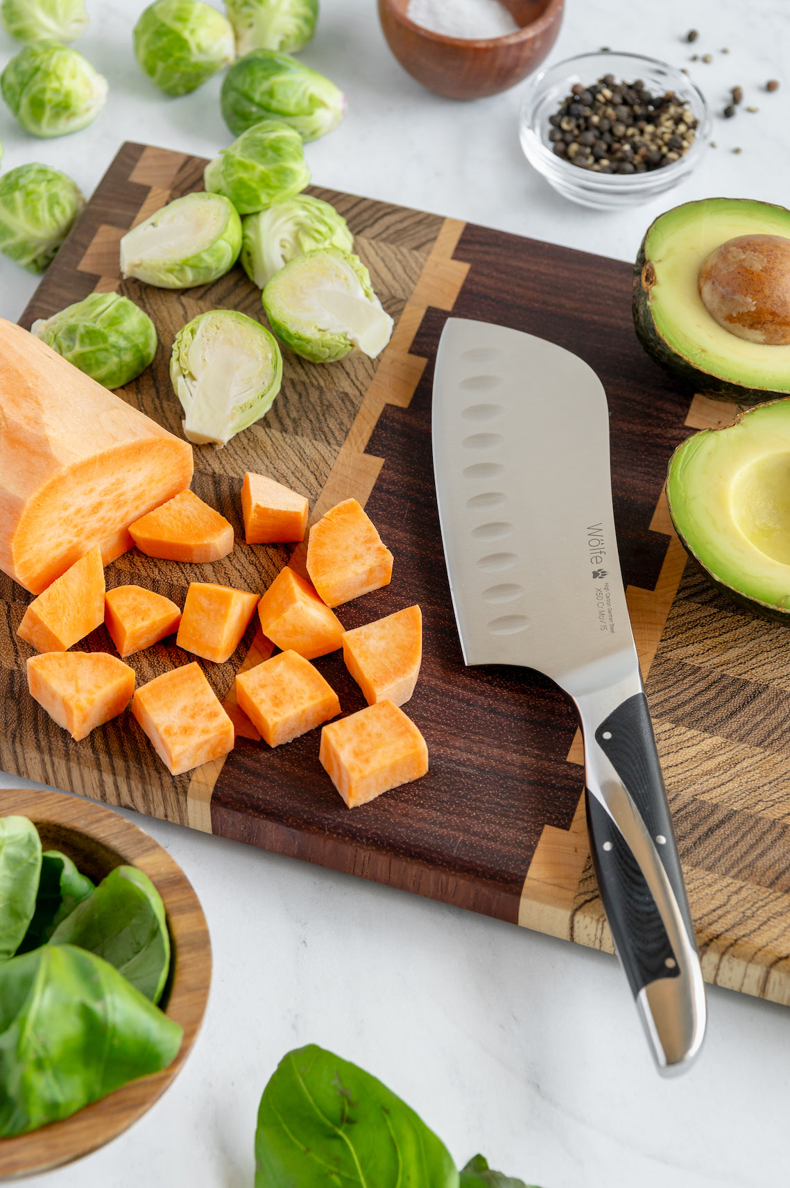 Wölfe - 7 PC Cutlery Set with Custom Block and Sharpener