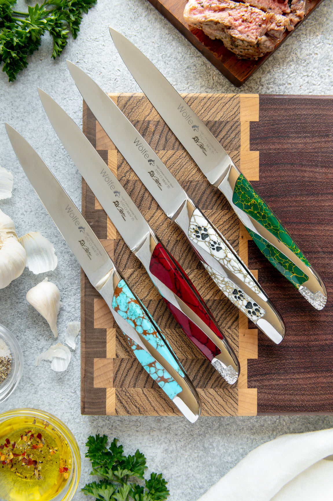 David Yellowhorse 4 Piece Steak Knife Set