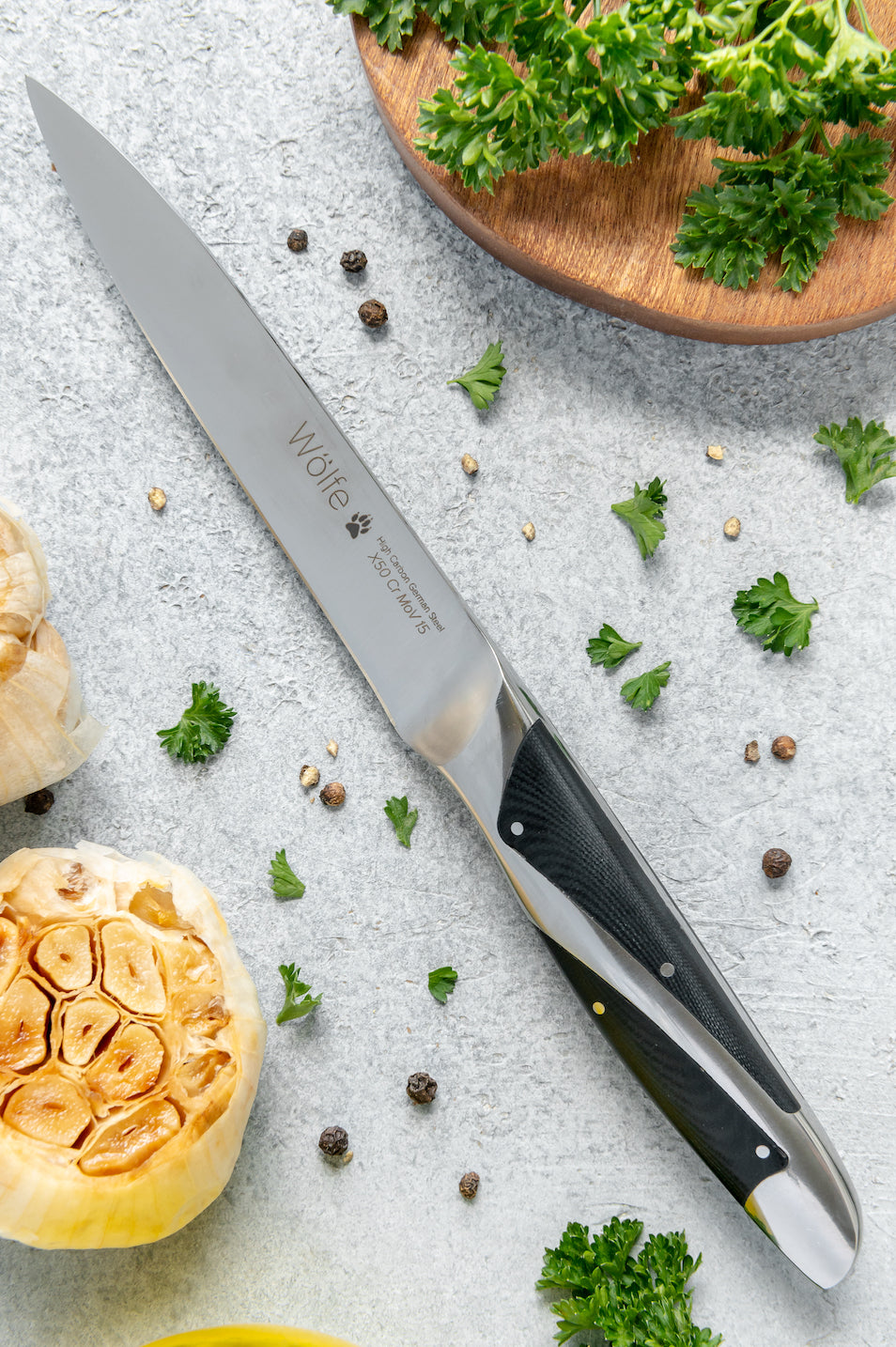 Wölfe - 4 PC European Table Knife/Steak Knife Set