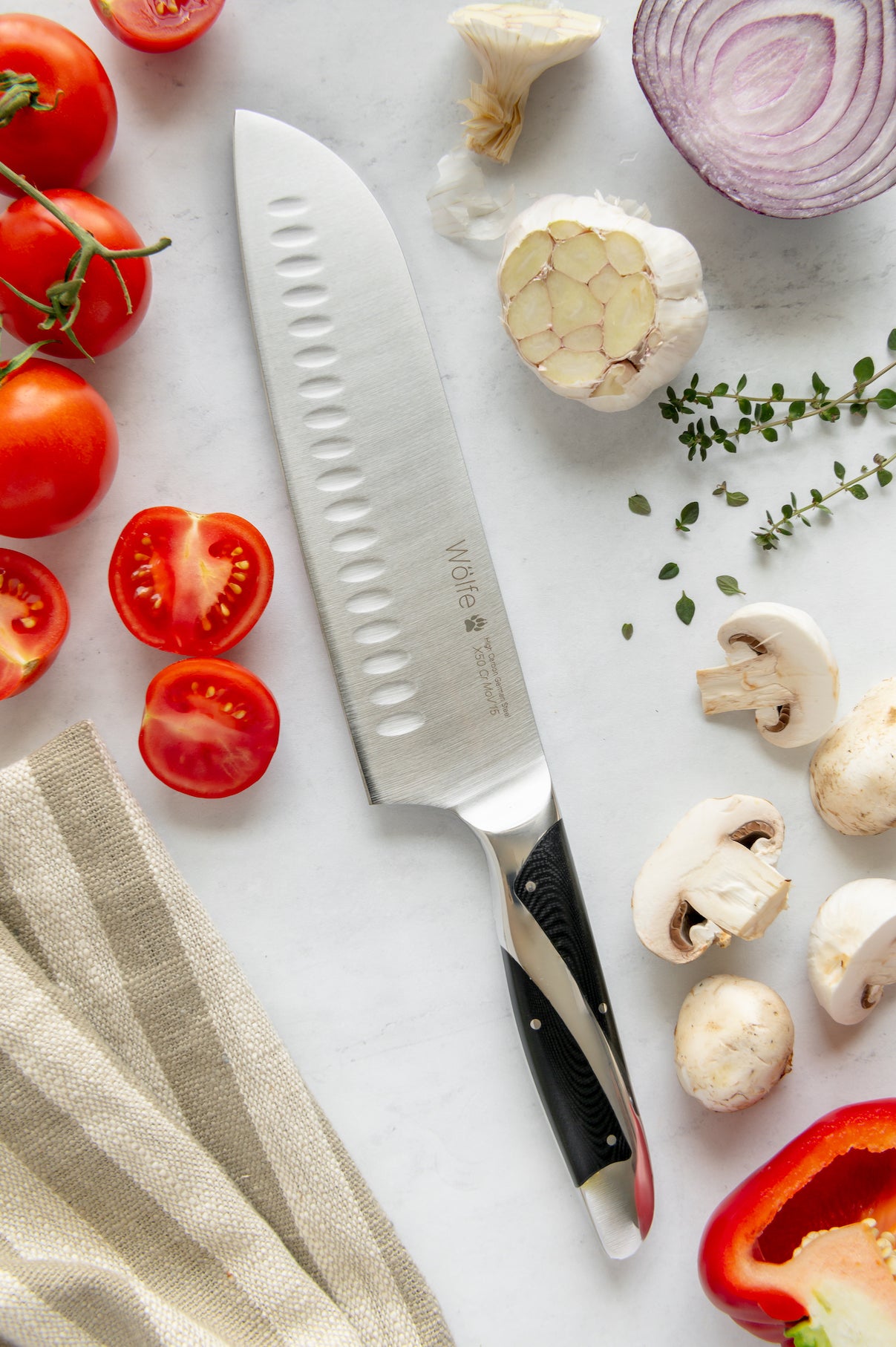 Wölfe - 7 PC Cutlery Set with Custom Block and Sharpener