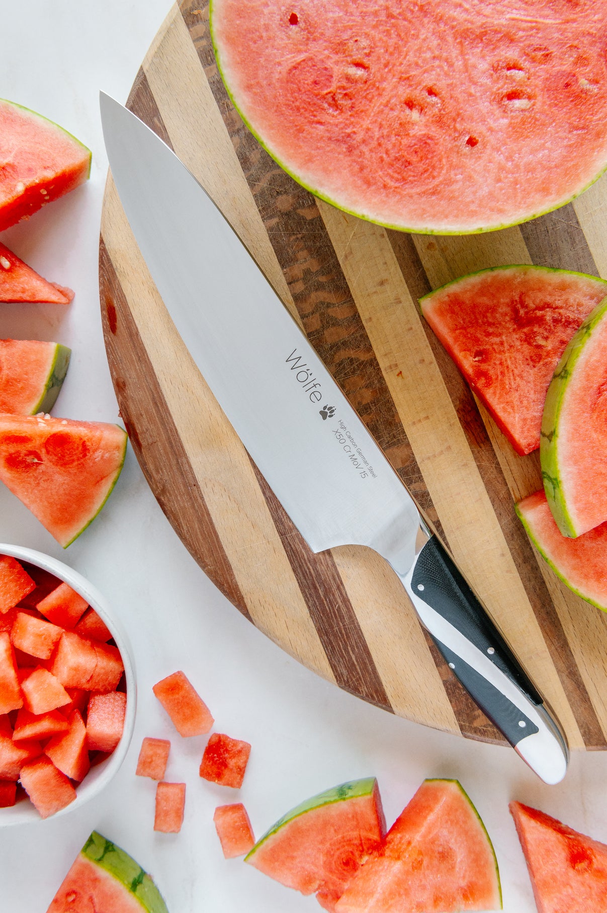 Wölfe - 7 PC Cutlery Set with Custom Block and Sharpener